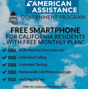 American Assistance Free Smartphone Plan California